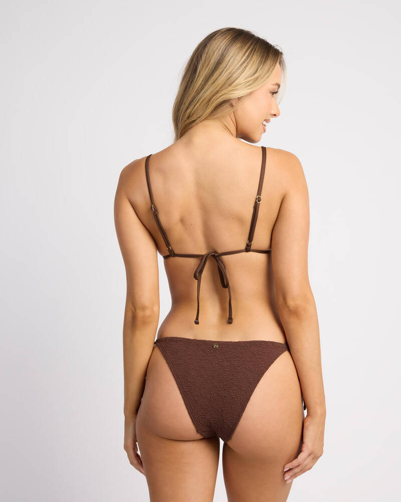 Rusty Sandalwood Midi Side Tie Bikini Bottom for Womens