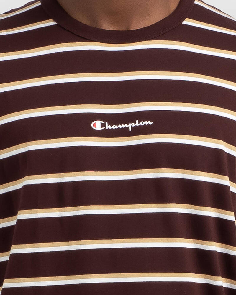 Champion Logo Stripe T-Shirt for Mens
