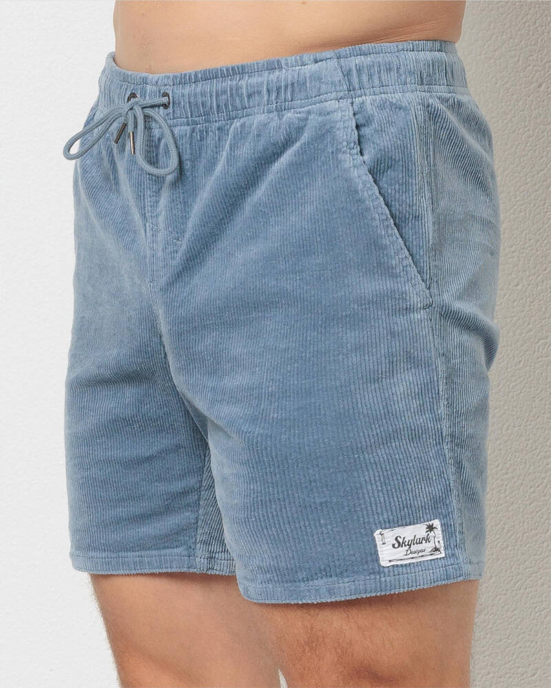 Skylark Texture Elastic Waist Shorts for Mens