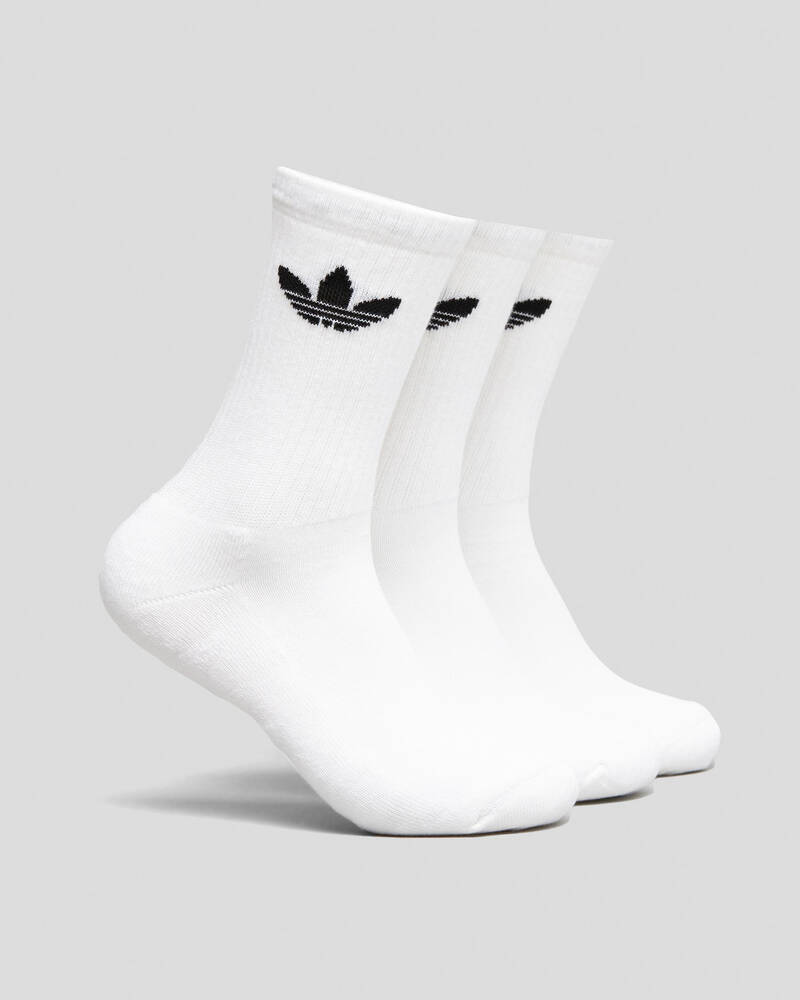 adidas Boys' Cushion Trefoil Crew Socks 3 Pack for Mens