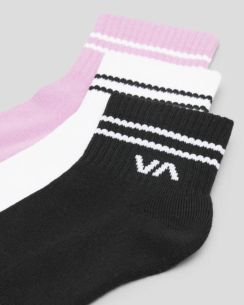 RVCA Women's VA Mini Crew Sock Pack for Womens