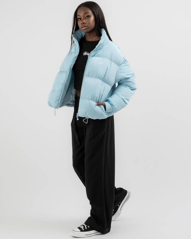 Stussy Graffiti Puffer Jacket for Womens