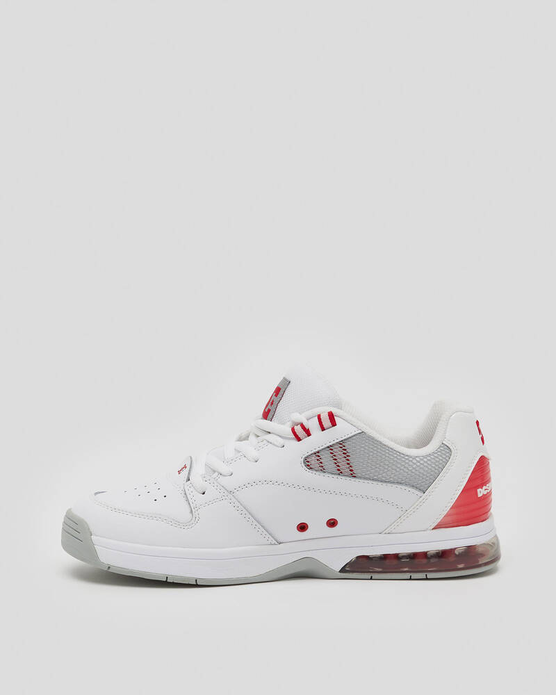 DC Shoes Versatile Shoes In White/grey/red - Fast Shipping & Easy ...
