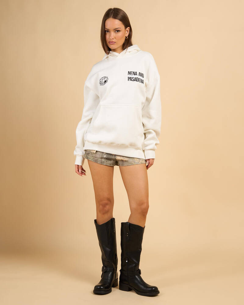 Nena & Pasadena Caution Relaxed Hoodie for Womens
