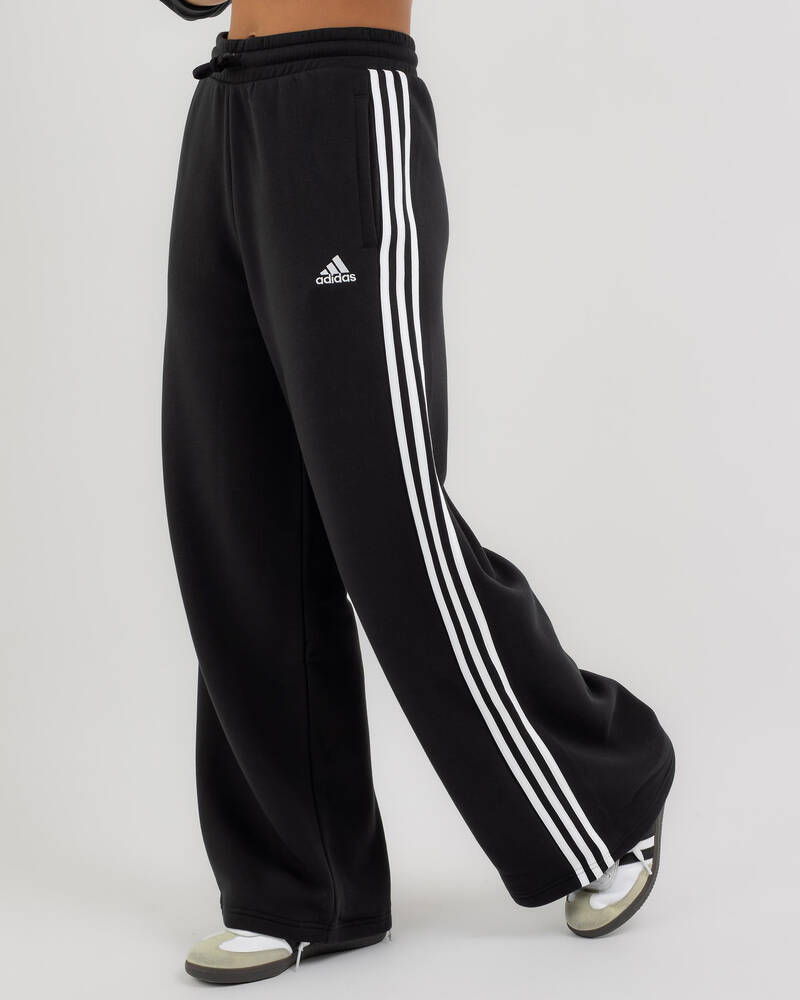 adidas 3 Stripe Wide Track Pants for Womens