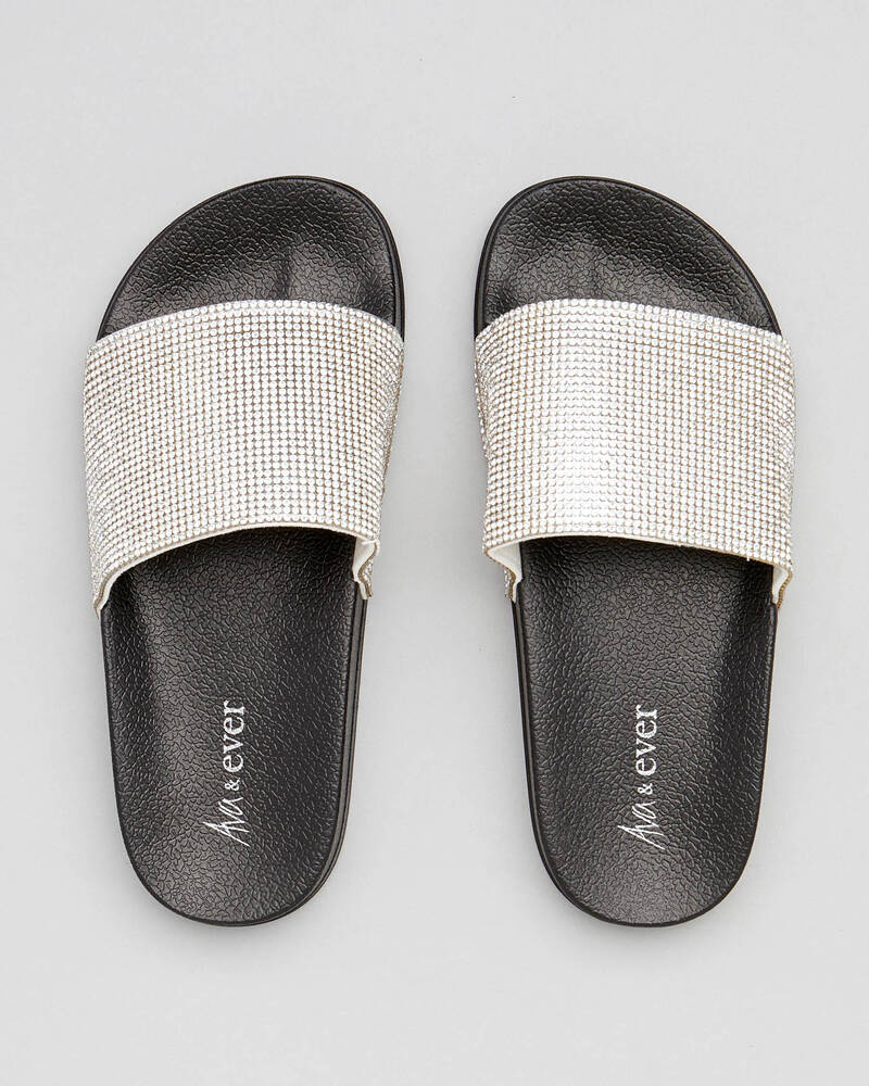 Ava And Ever Girls Jewel Slide Sandals for Womens