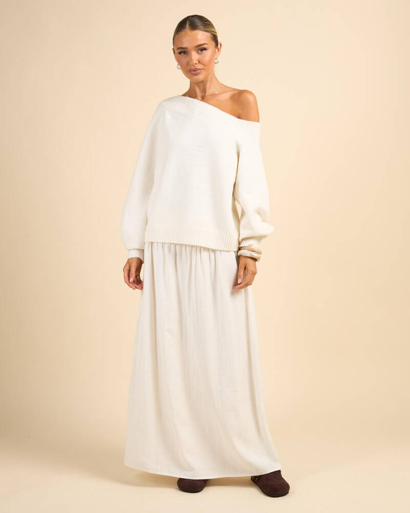 Ava And Ever Megi Off Shoulder Knit Jumper for Womens