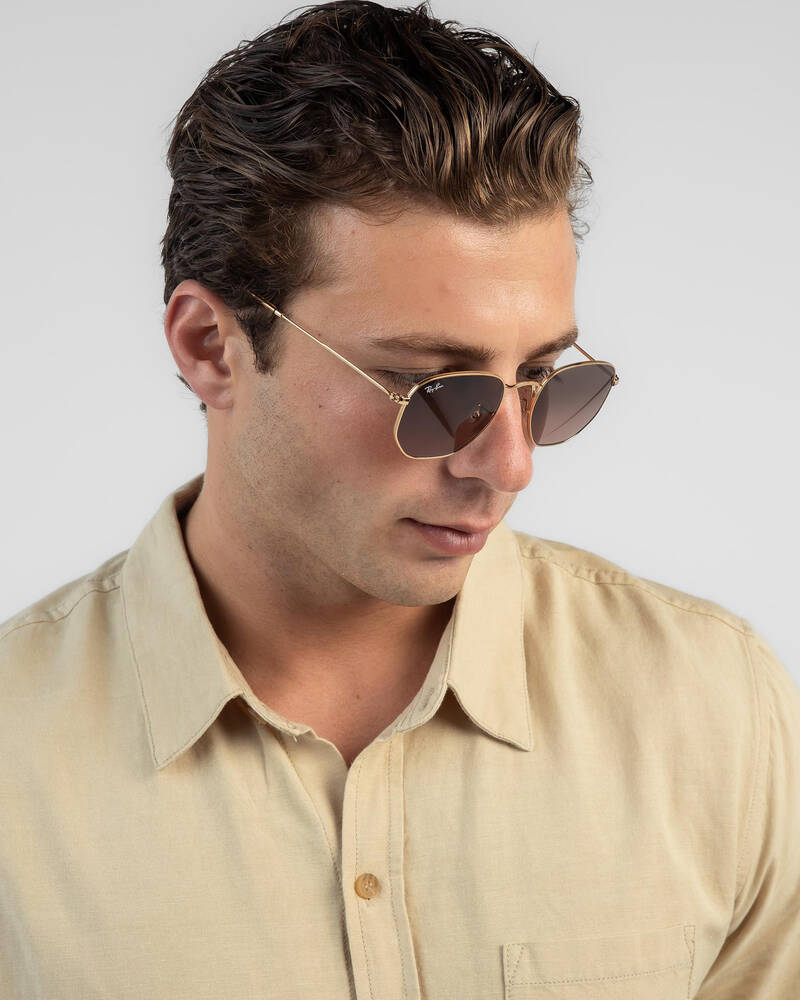 Ray-Ban Hexagonal Flat RB3548N Sunglasses for Unisex