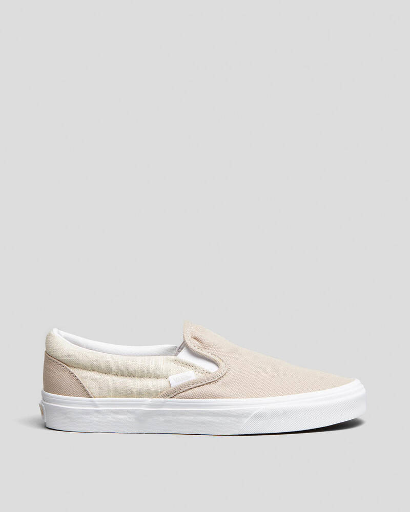 Vans Womens Classic Slip-On Summer Linen Shoes for Womens
