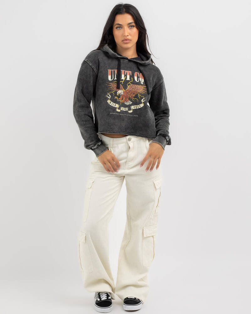 Unit Twilight Cropped Pullover Hoodie for Womens