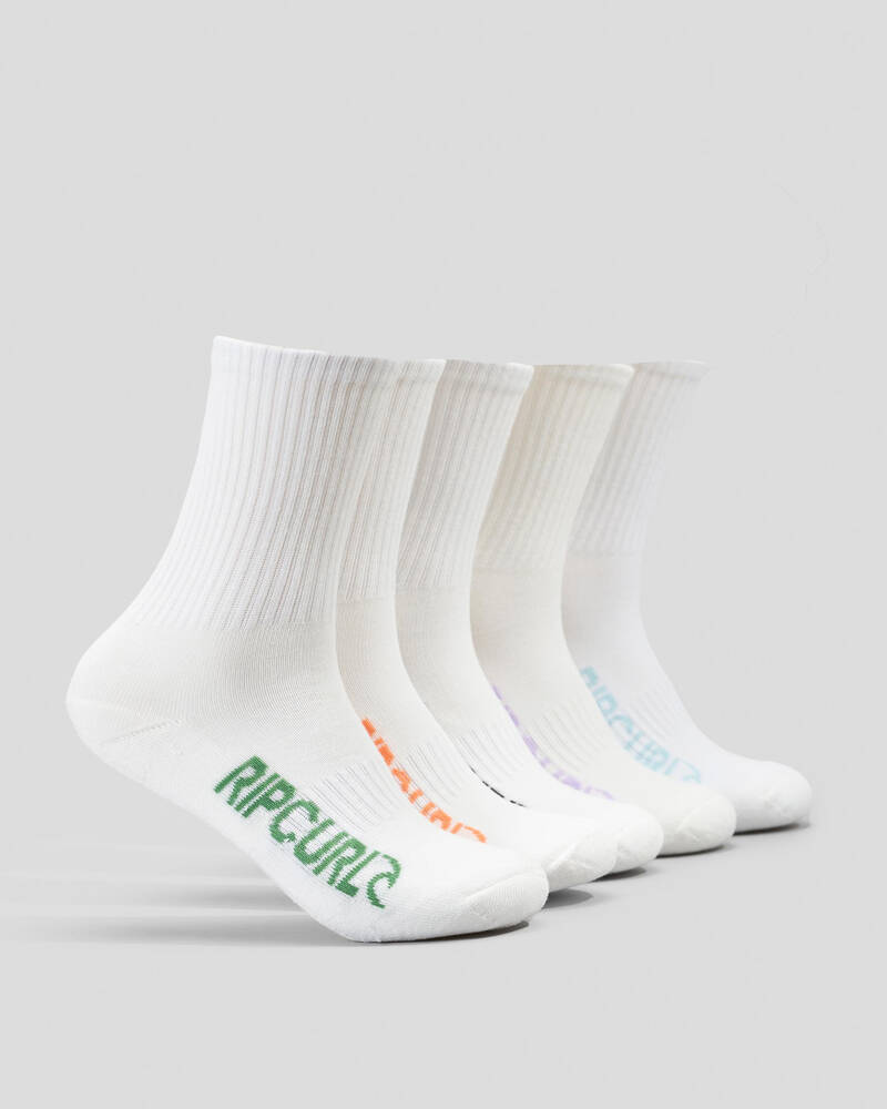 Rip Curl Boys' School Crew Socks 5 Pack for Mens