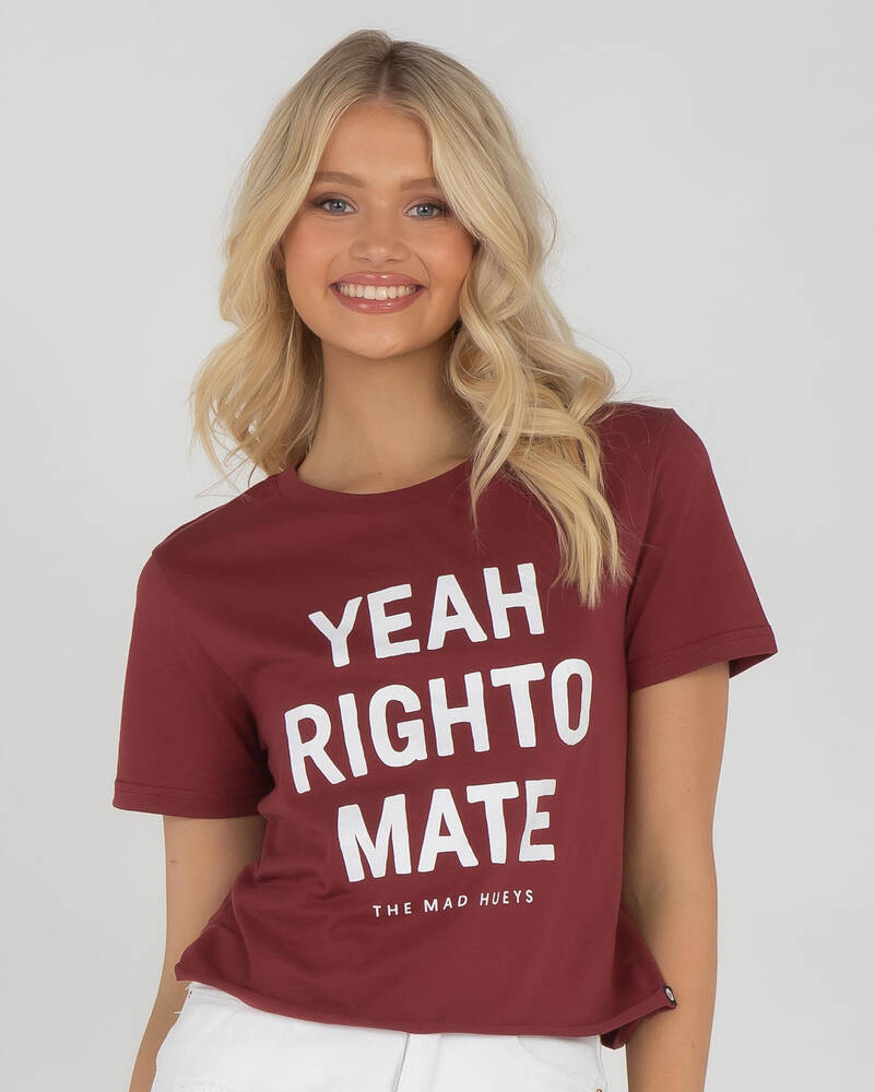 The Mad Hueys Yeah Righto T-Shirt for Womens