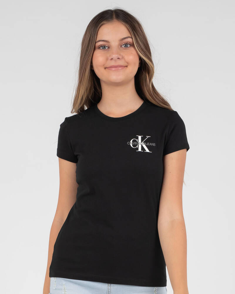 Calvin Klein Girls' Monogram T-Shirt for Womens
