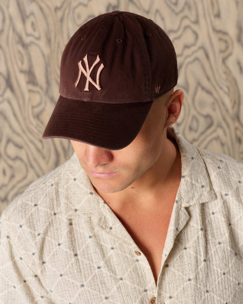 Forty Seven Mocha New York Yankees Clean Up Cap for Mens