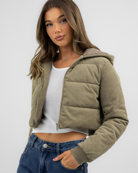 Ava And Ever Fez Hooded Cord Jacket for Womens image number null