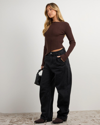 Ava And Ever Aaliyah Rib Knit Top for Womens image number null