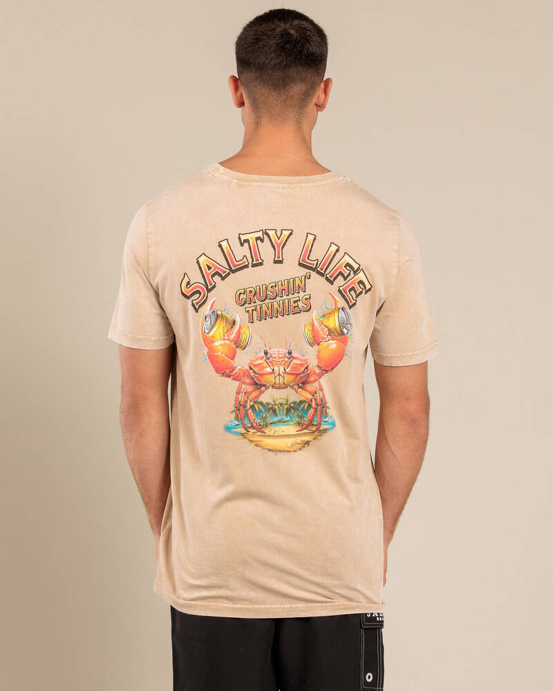 Salty Life Crushin Tinnies 2.0 T-Shirt for Mens