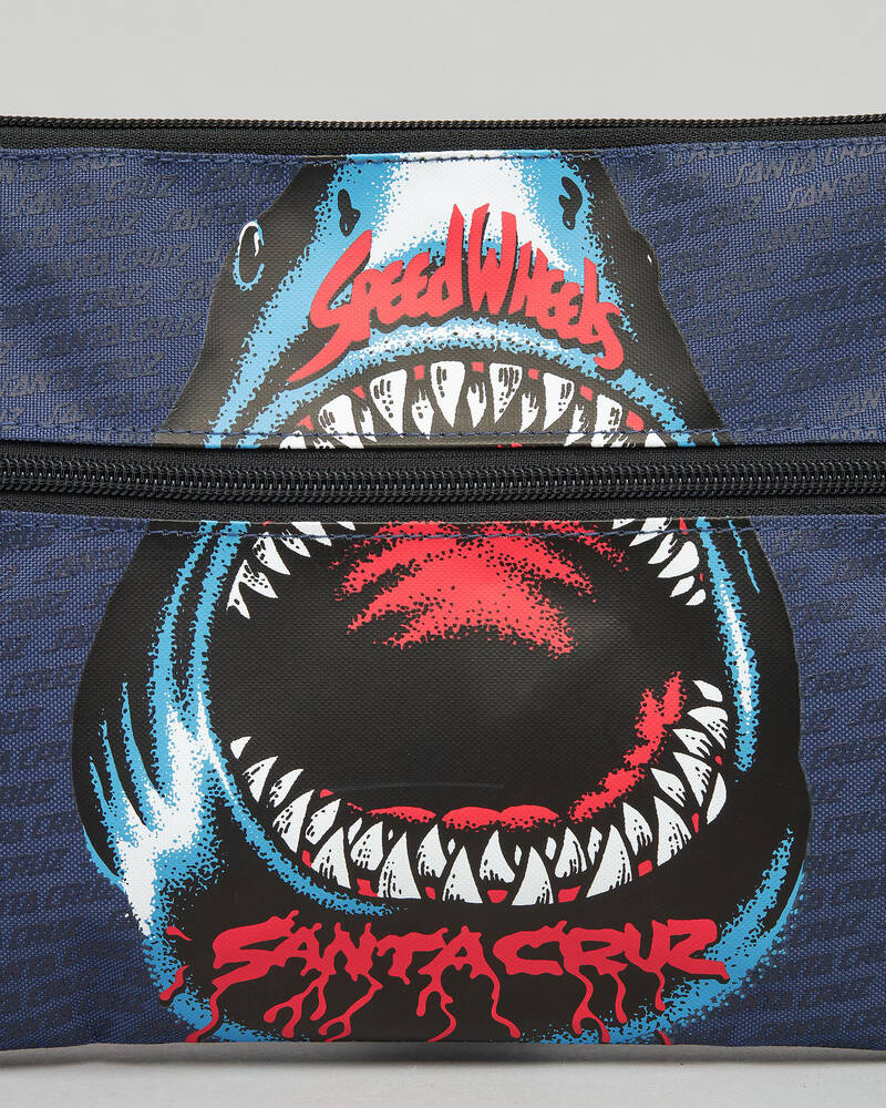 Santa Cruz Speed Wheels Shark Dual Pencil Case for Mens