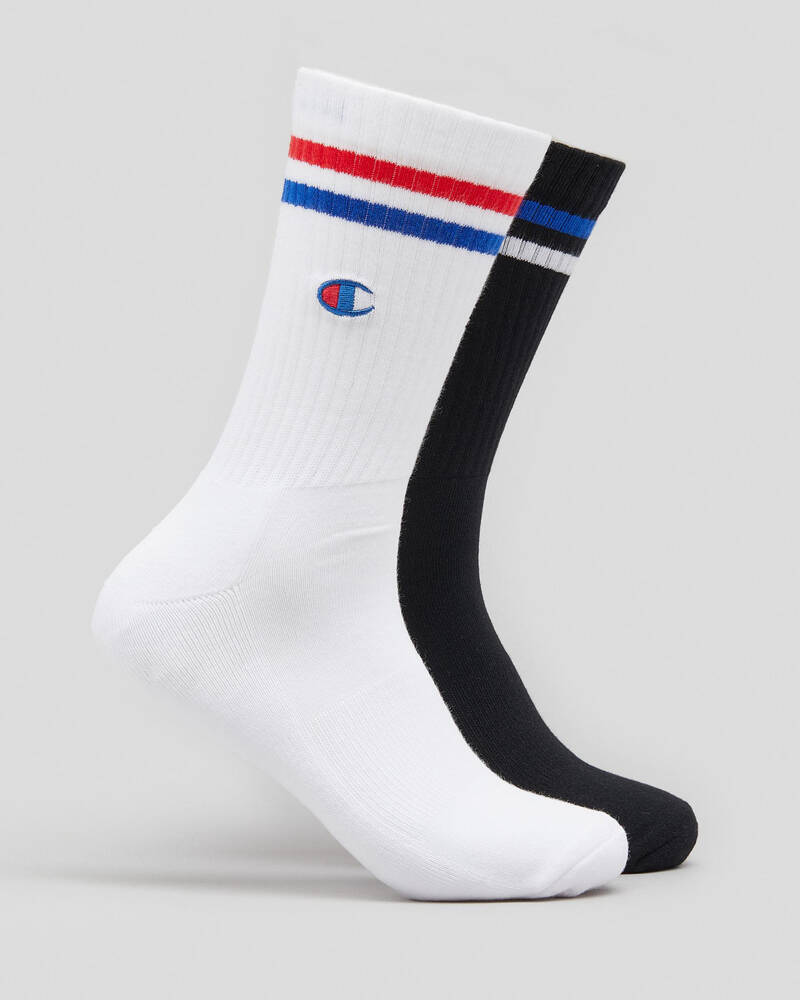 Champion Life Branded Crew Socks 2 Pack for Mens