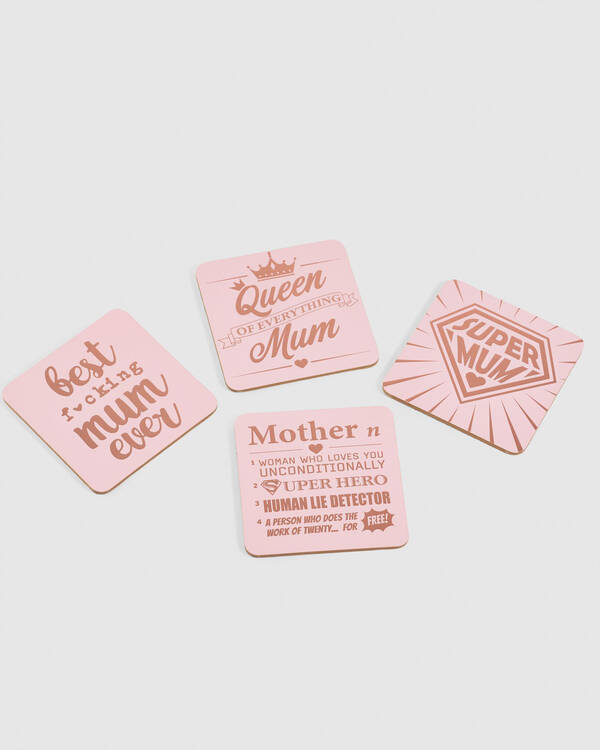 Get It Now Mum Coasters Set for Unisex