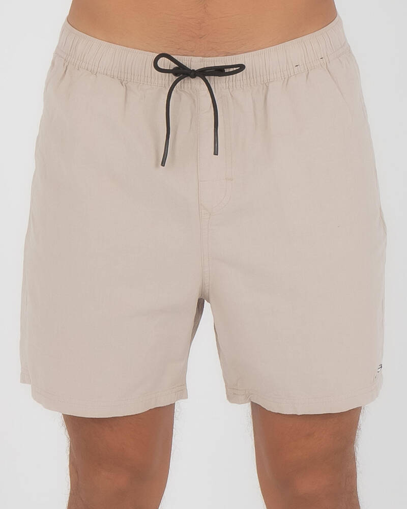 Rusty Undertone Elastic Linen Shorts for Mens
