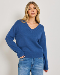 Ava And Ever Hopkins V Neck Knit Jumper for Womens image number null