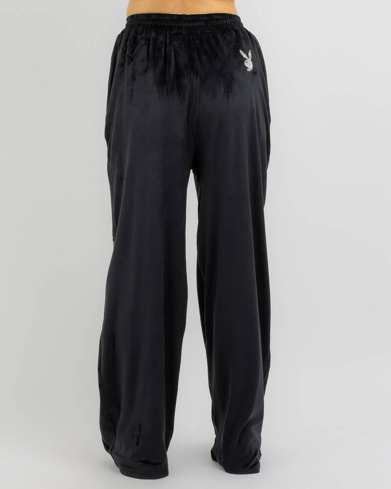 Playboy Bunny O Velour Track Pants for Womens