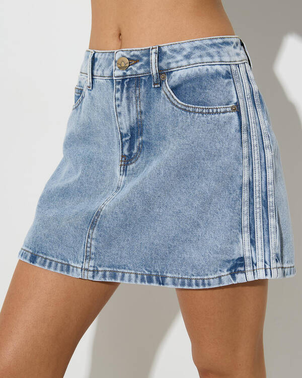 adidas 3 Stripes Denim Skirt for Womens