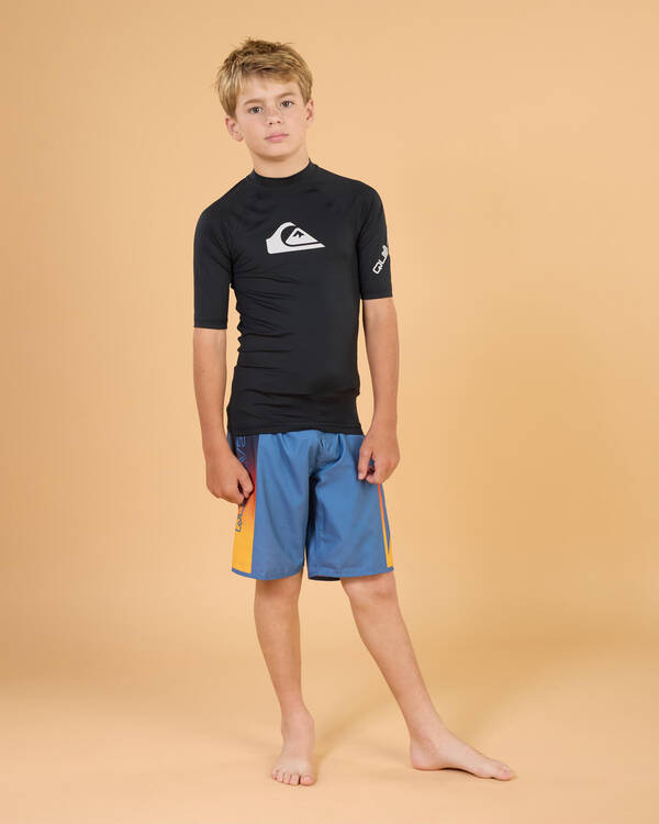 Quiksilver All Time Boy's Short Sleeve Rash Vest for Mens