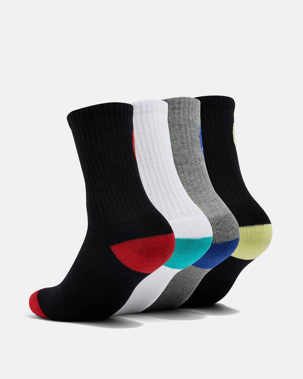 Santa Cruz Boys' Bold Shadow Dot Crew Socks 4 Pack for Mens