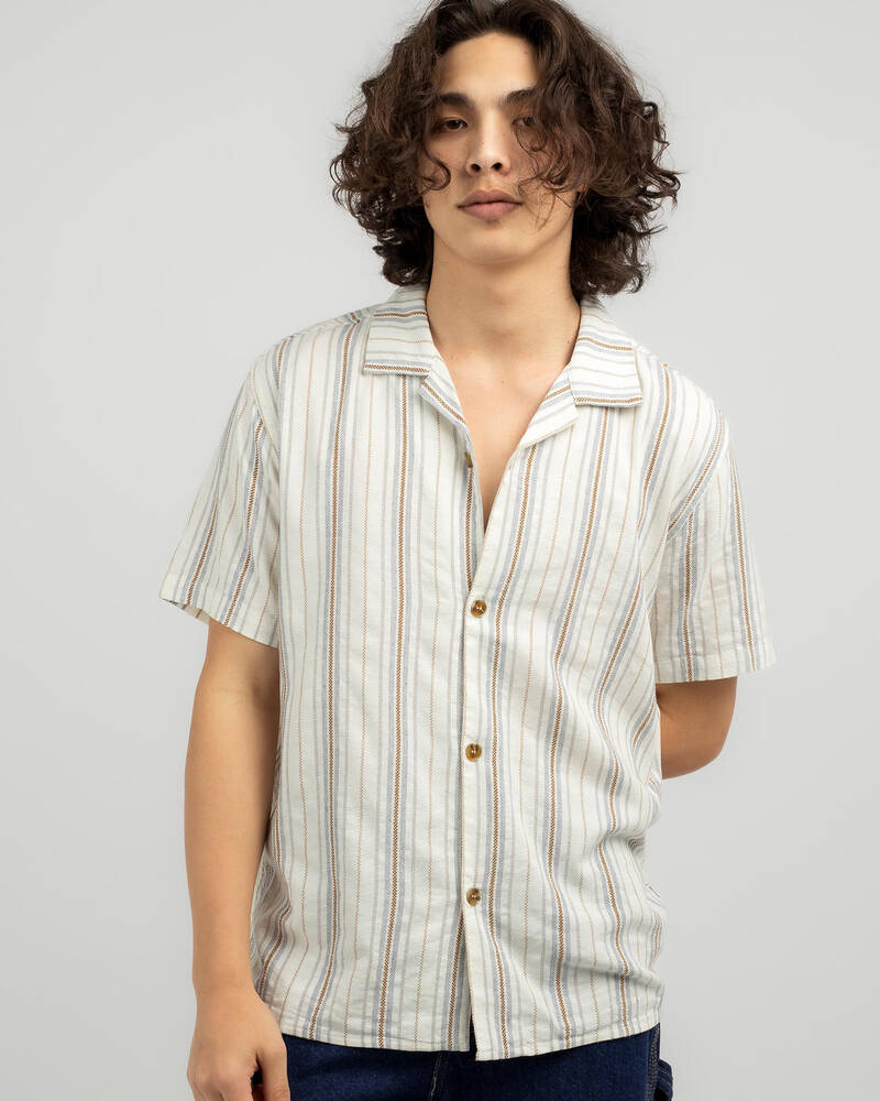 Rhythm Vacation Stripe Short Sleeve Shirt for Mens
