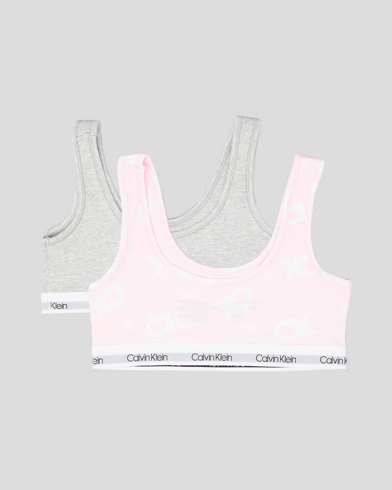 Calvin Klein Girls' Modern Cotton Bralette Pack for Womens