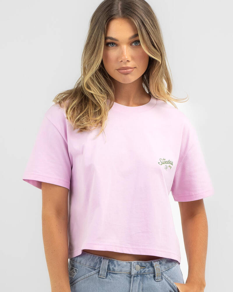 Rusty Sweetest Thing Relaxed Crop T-Shirt for Womens