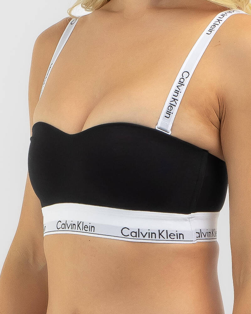 Calvin Klein Cotton Lightly Lined Bandeau for Womens