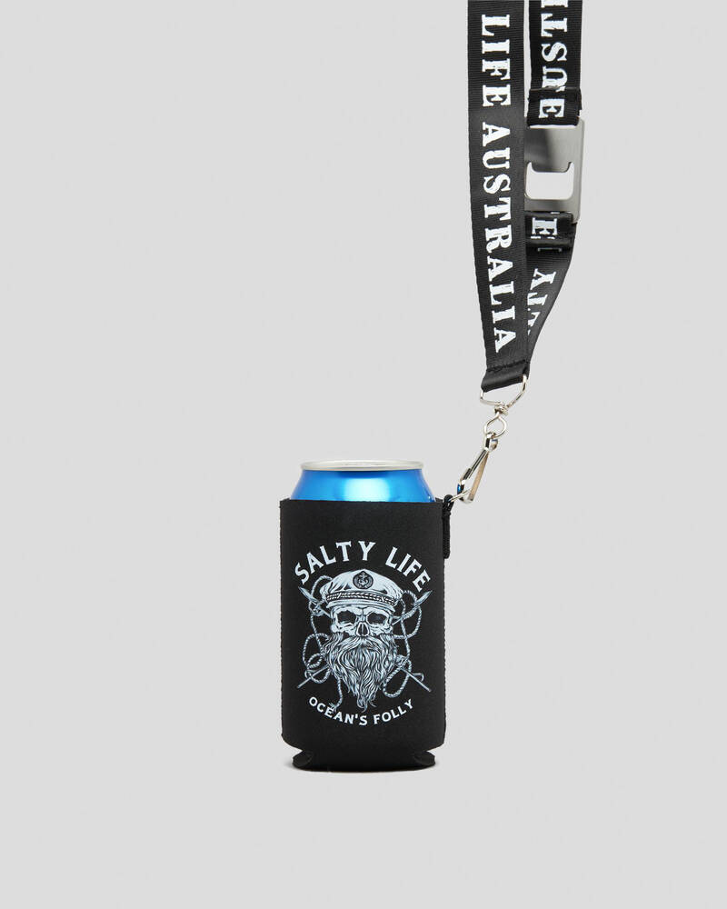 Salty Life Old Salt Stubby Cooler Lanyard for Mens