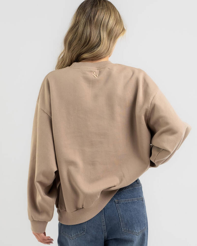 Rusty Signature Oversized Crewneck Sweatshirt for Womens