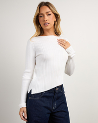 Ava And Ever Aaliyah Rib Knit Top for Womens image number null
