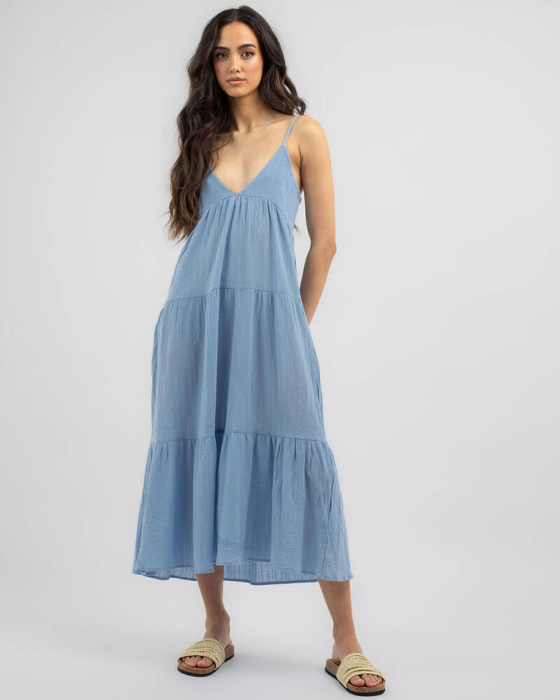 Rhythm Cleo Tiered Midi Dress for Womens
