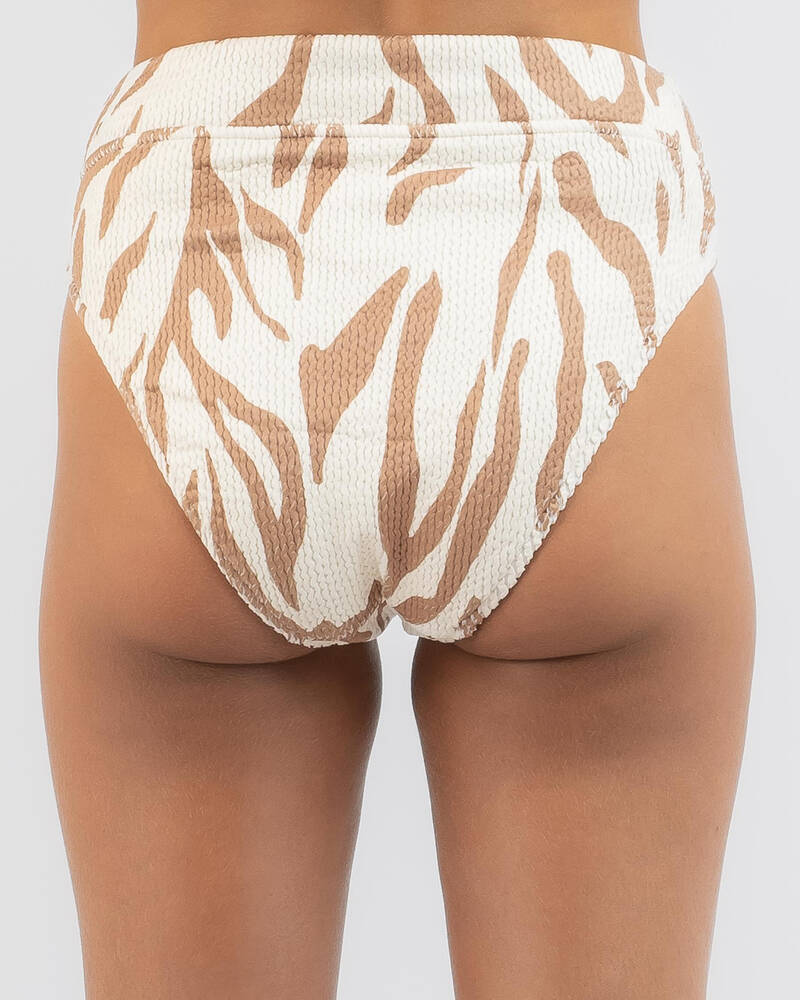 Hurley Zebra High Waisted Bikini Bottom for Womens