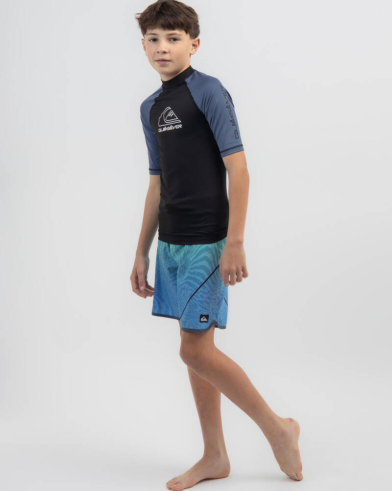 Quiksilver Boys' On Tour Short Sleeve Rash Vest for Mens
