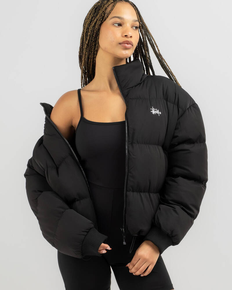 Stussy Graffiti Puffer Jacket for Womens