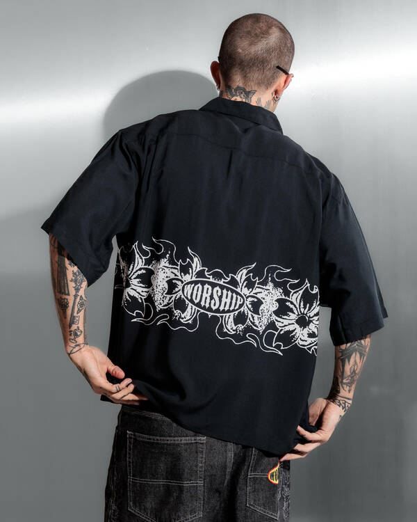 Worship Supplies Tropical Heat Crop Short Sleeve Shirt for Mens