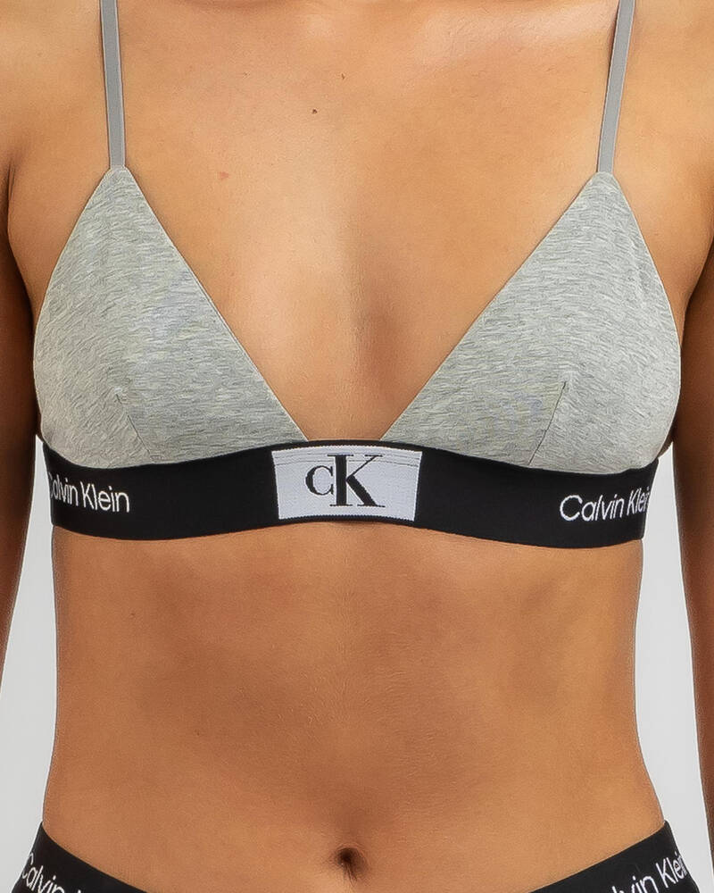 Calvin Klein 1996 Cotton Unlined Triangle Bralette for Womens