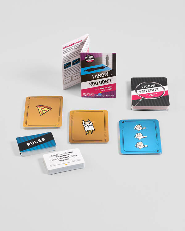 Get It Now I Know You Don't Card Game for Unisex