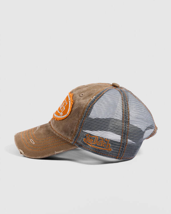 Von Dutch Contrast Distressed Trucker Cap for Mens