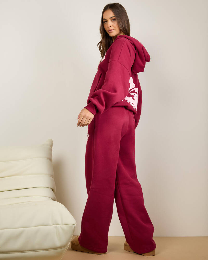 Malibu Lounge Hibiscus Track Pants for Womens