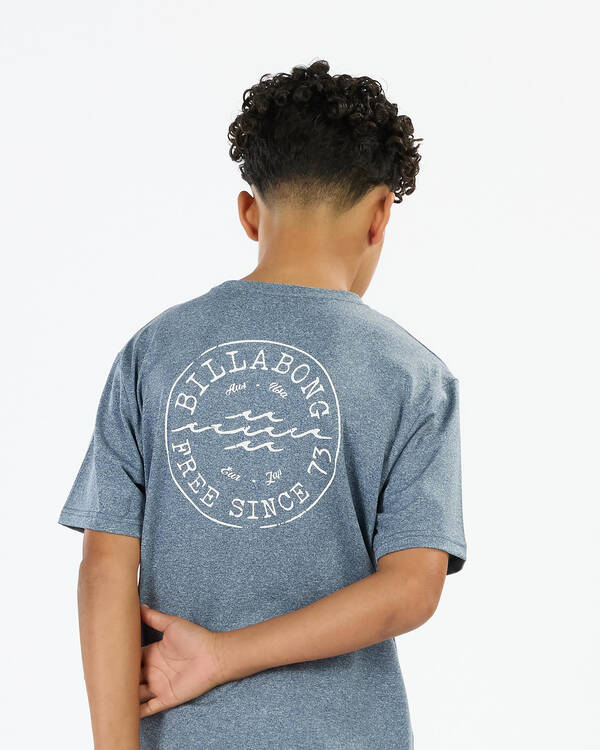 Billabong Boys Big Wave Daz Short Sleeve Rash Vest for Mens