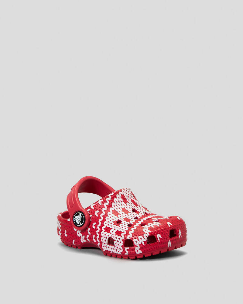 Crocs Toddlers' Classic Holiday Sweater Clogs for Unisex