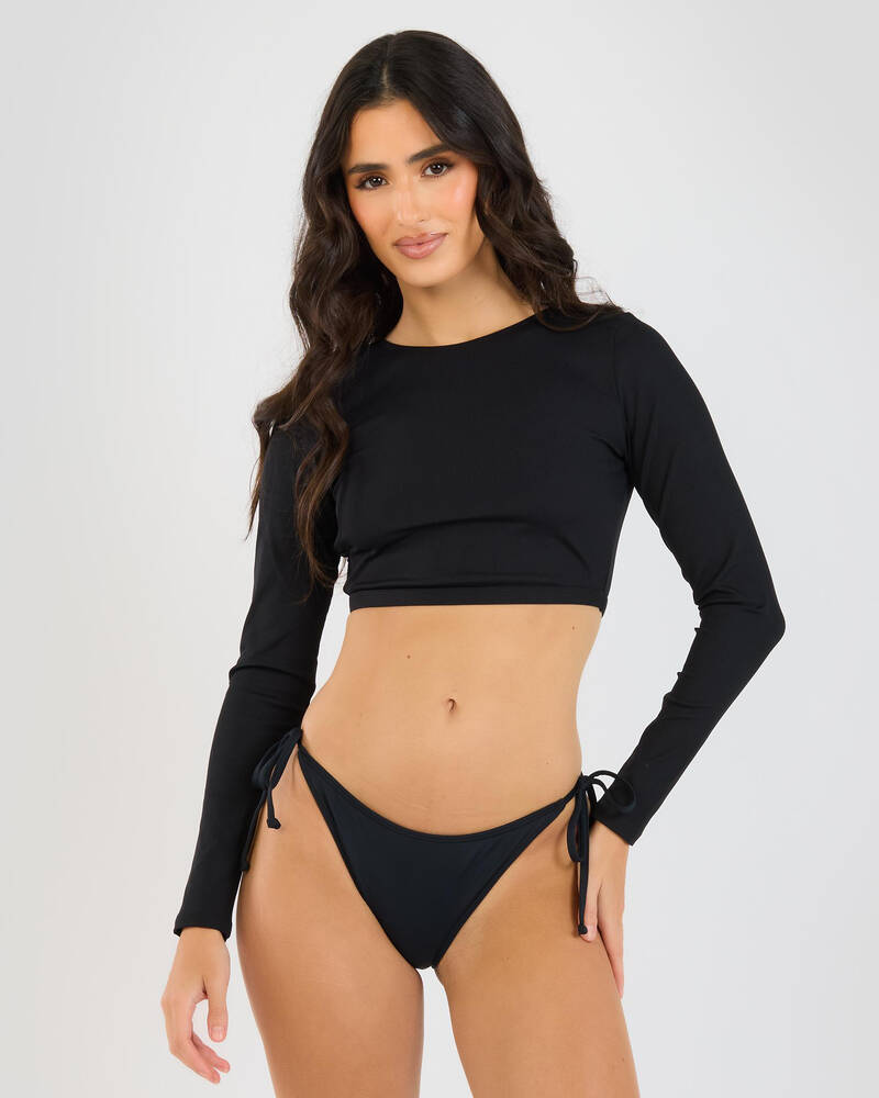 Roxy Pro Nose Rode Crop Long Sleeve Rash Vest for Womens