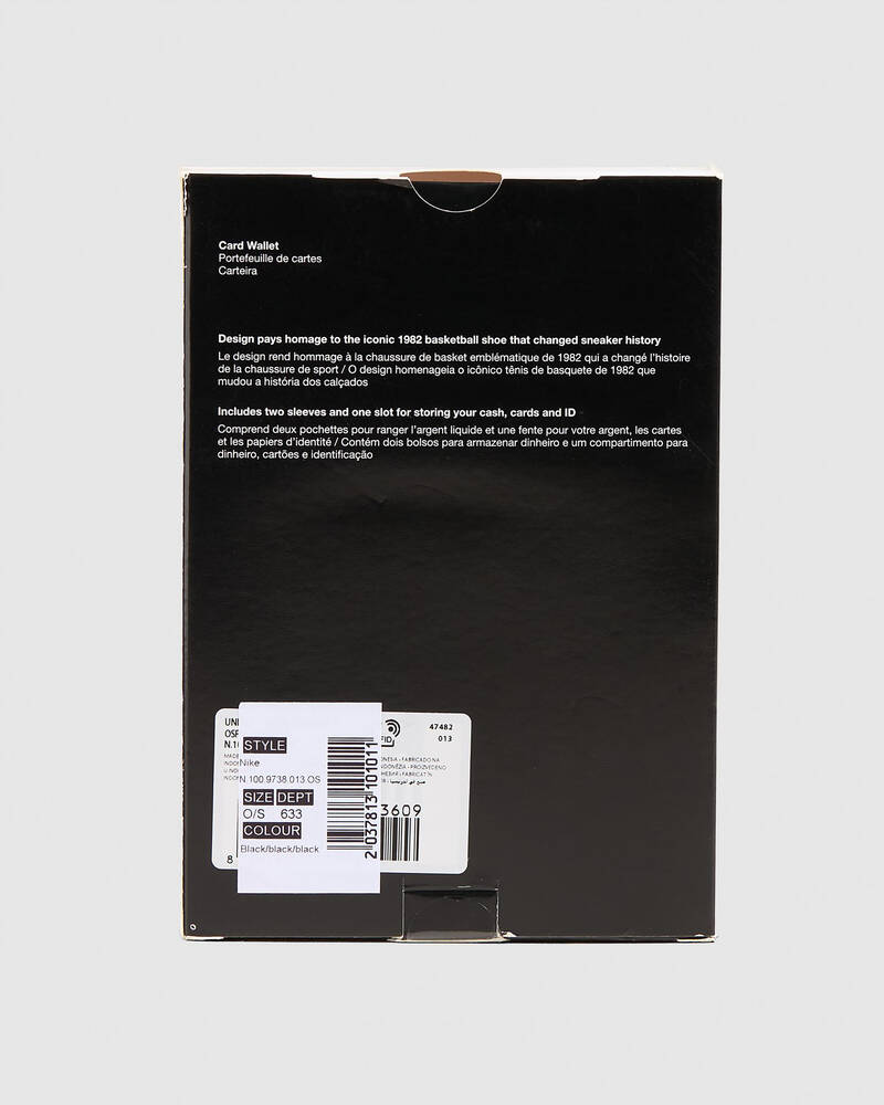 Nike Icon Air Force 1 Card Wallet for Mens